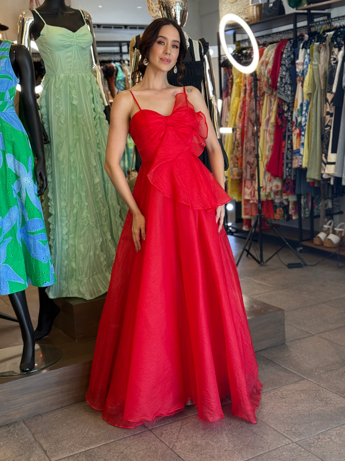 Scarlet Ruffle Gown
