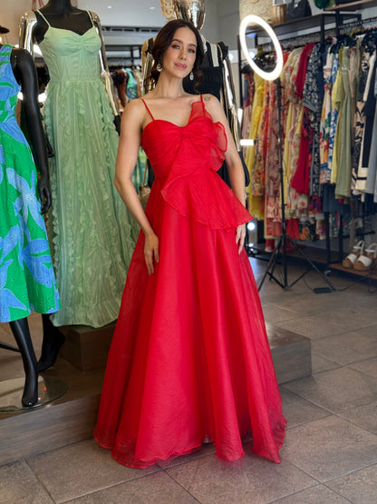 Scarlet Ruffle Gown