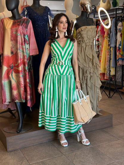 Emerald Stripes Dress