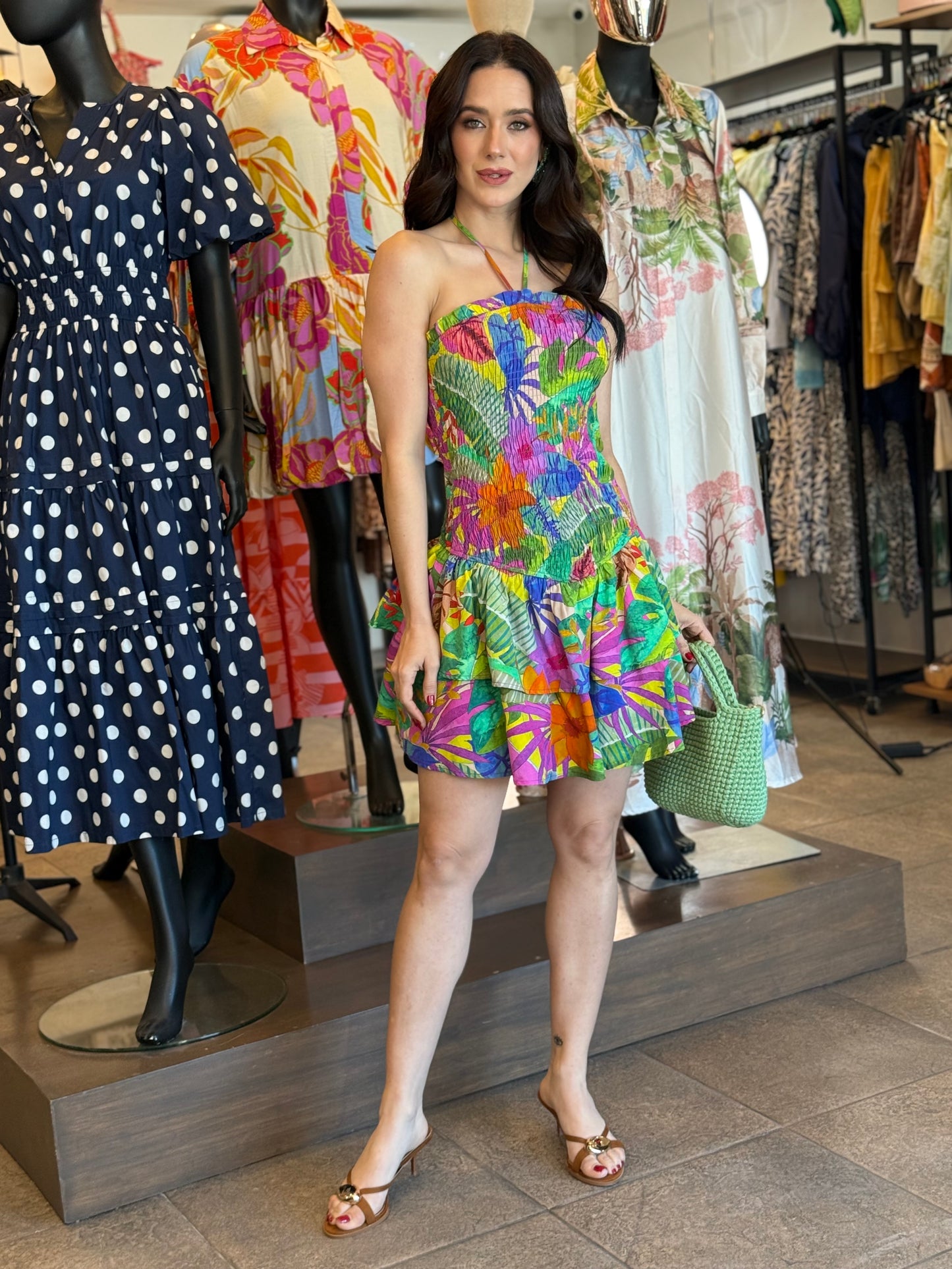 Tropical Sunset Mini Dress