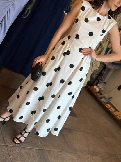 Monroe Polka Midi Dress
