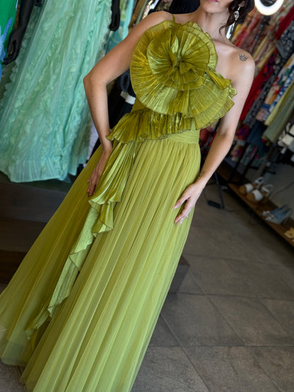 Golden Lime Couture Dress