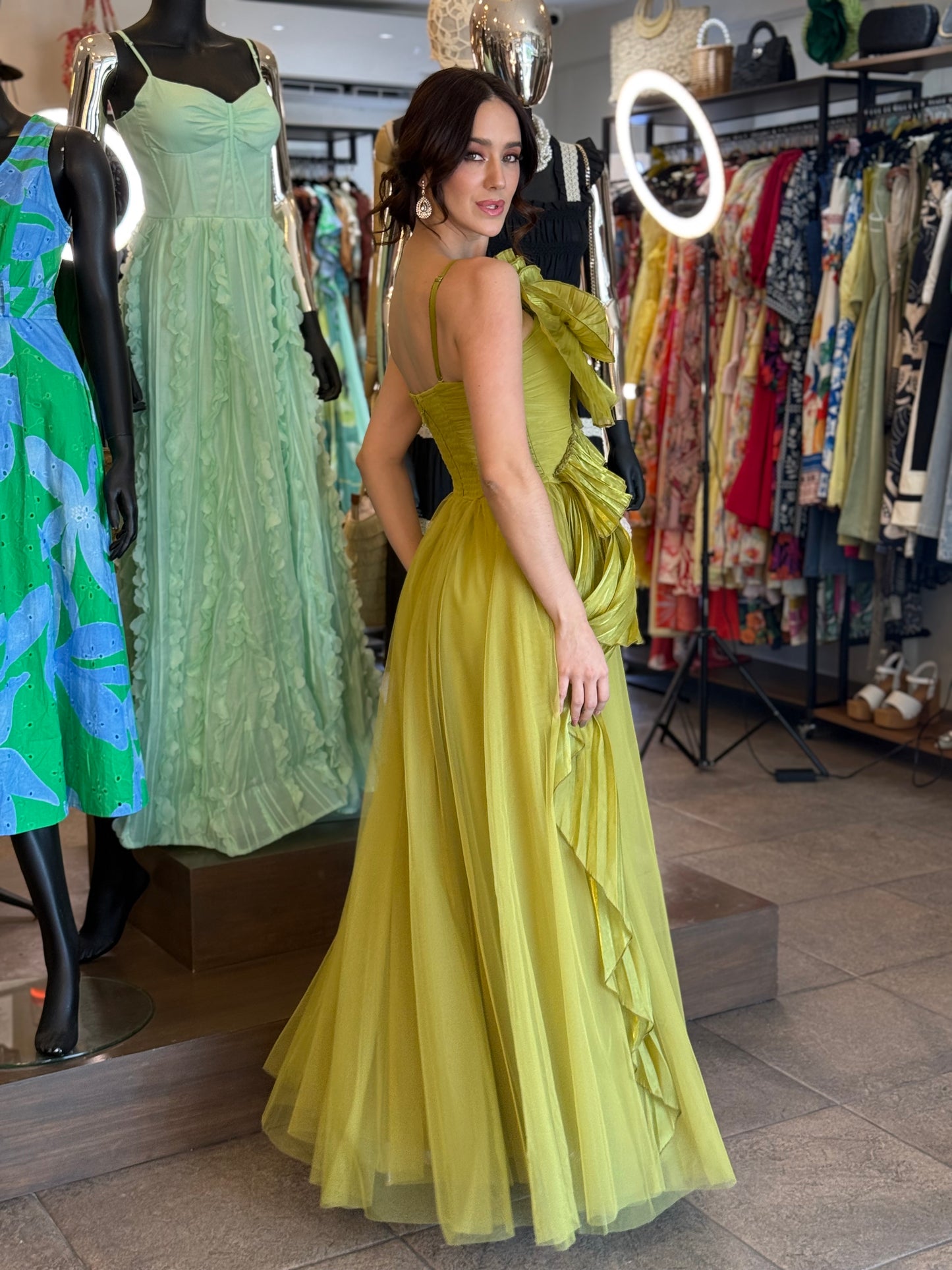 Golden Lime Couture Dress