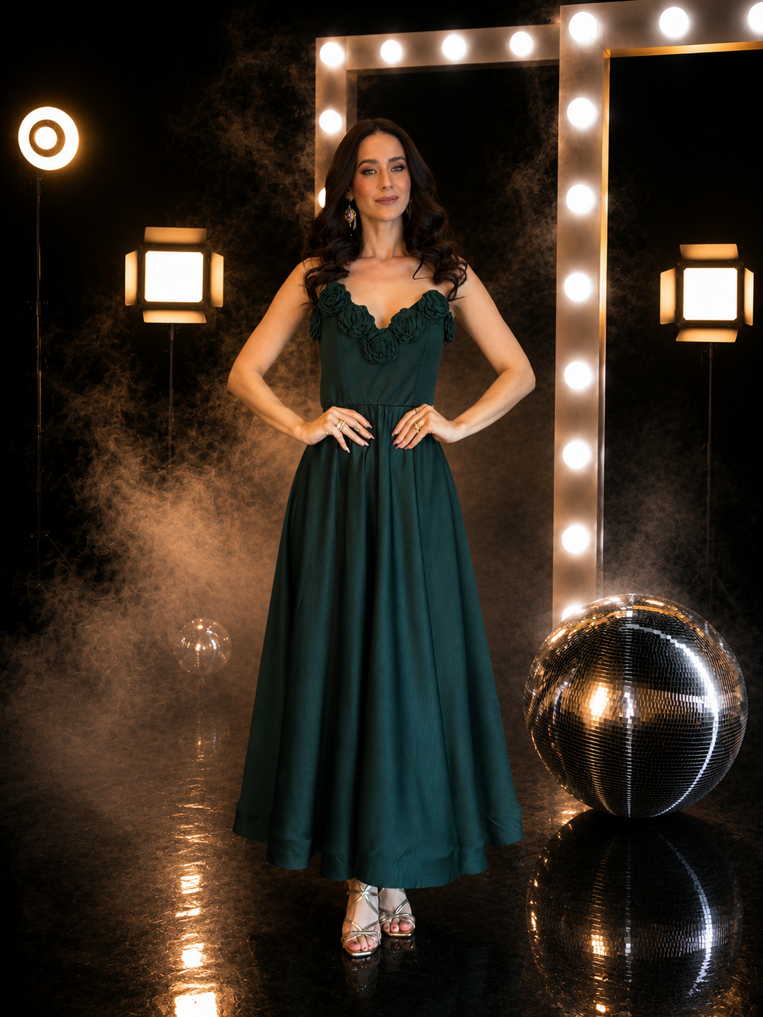 Emerald Blossom Dress