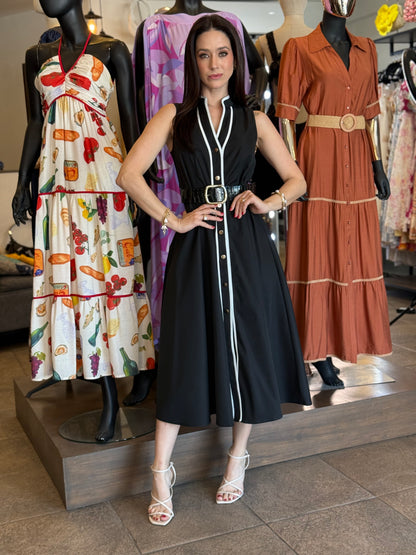 Midnight Contrast Dress