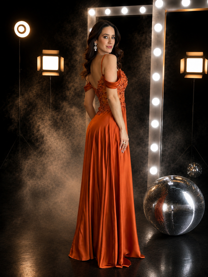 Terracotta Radiance Gown