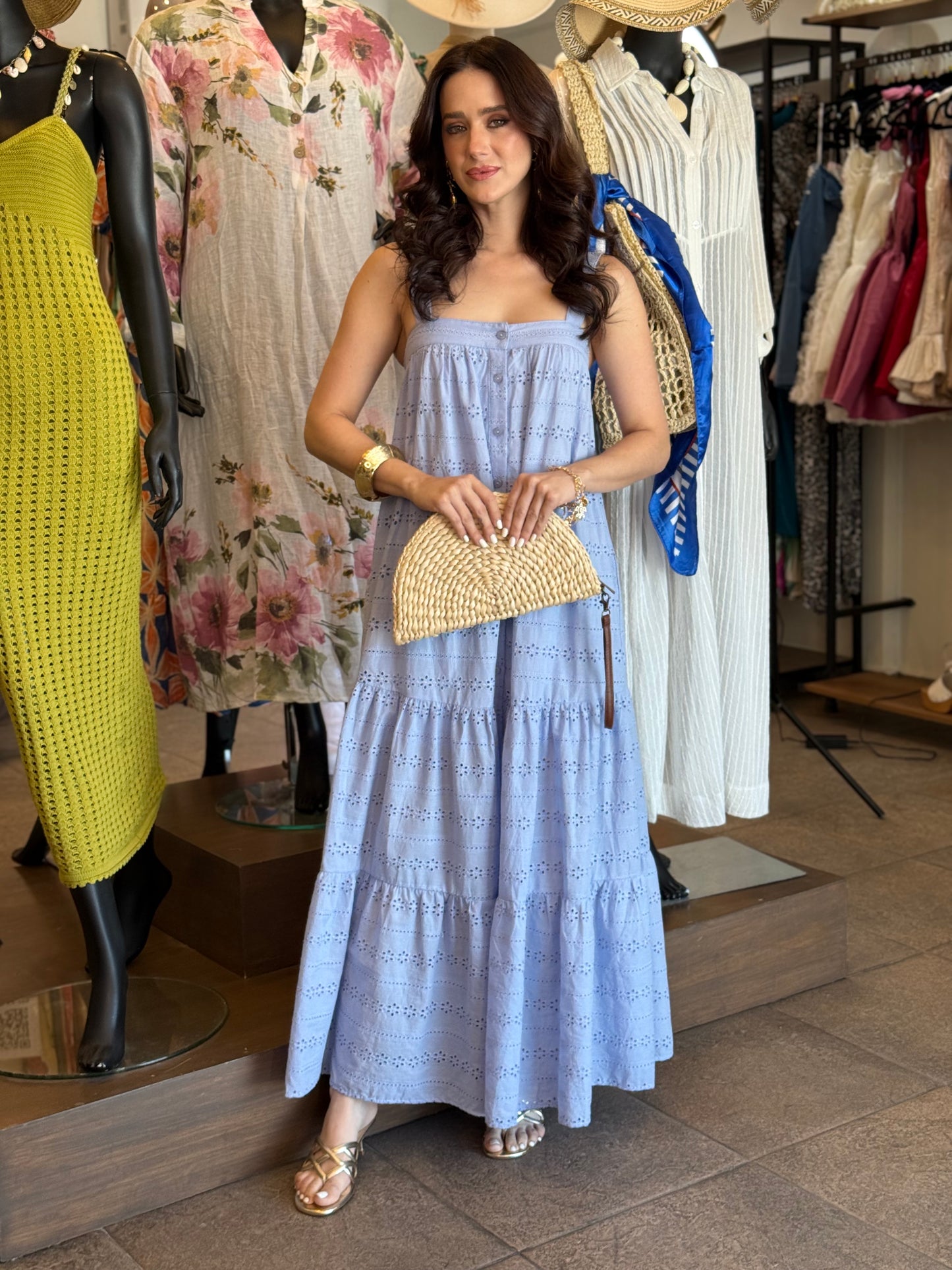 Blue Serenity Eyelet Dress