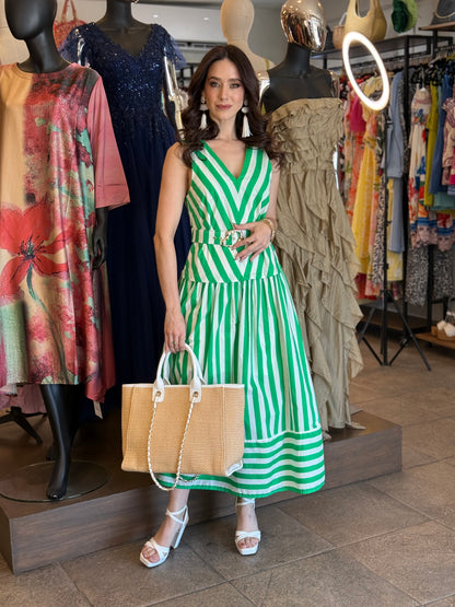 Emerald Stripes Dress