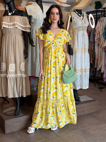 Lemon Delight Maxi Dress