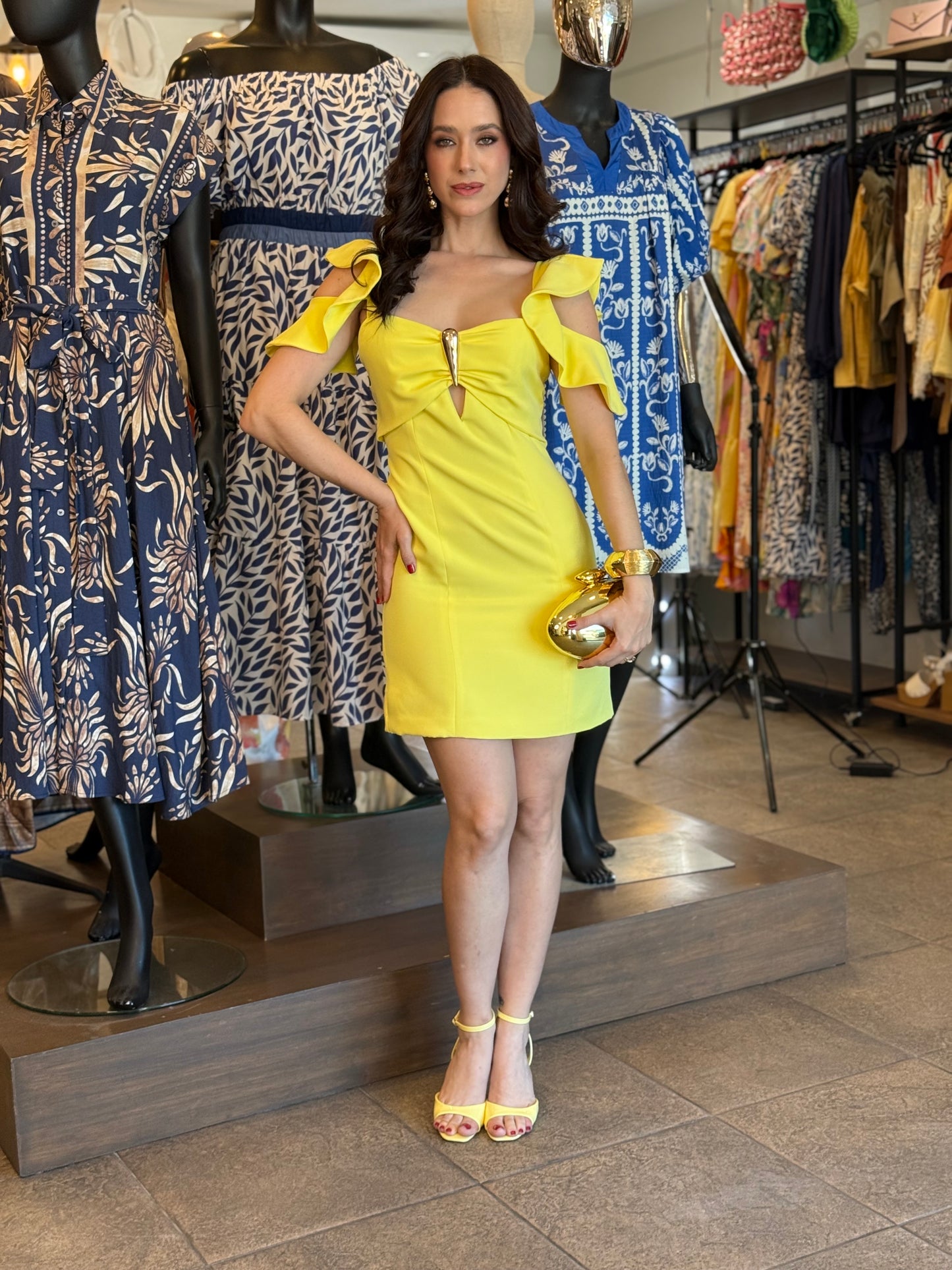 Golden Glow Mini Dress