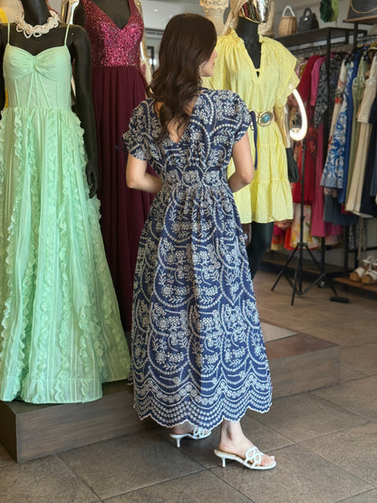 Navy Bloom Dress