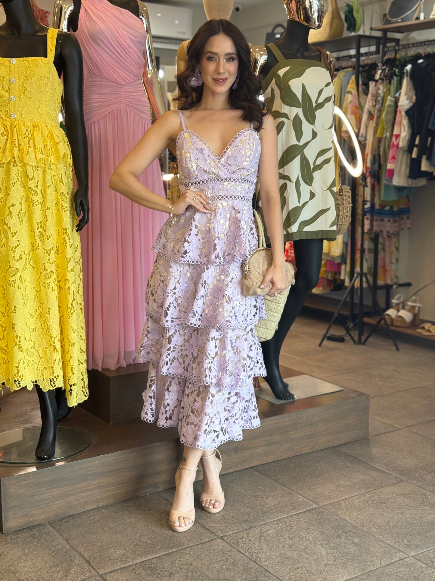 Lilac Bloom Lace Dress