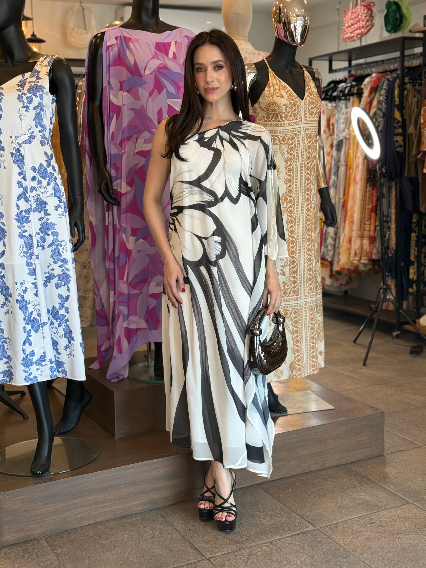 Midnight Bloom Flow Dress