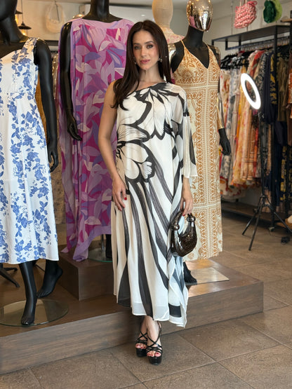 Midnight Bloom Flow Dress