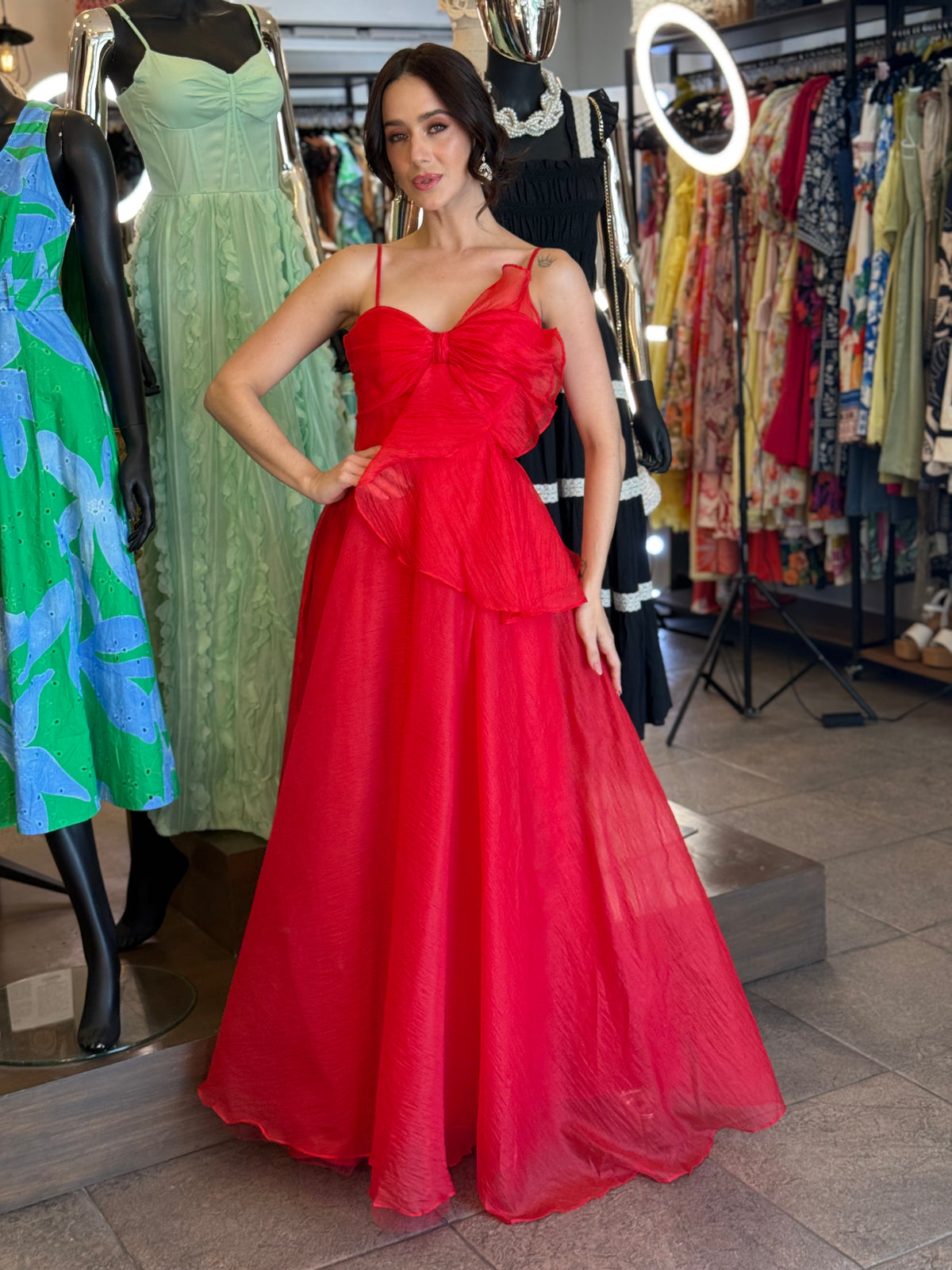 Scarlet Ruffle Gown