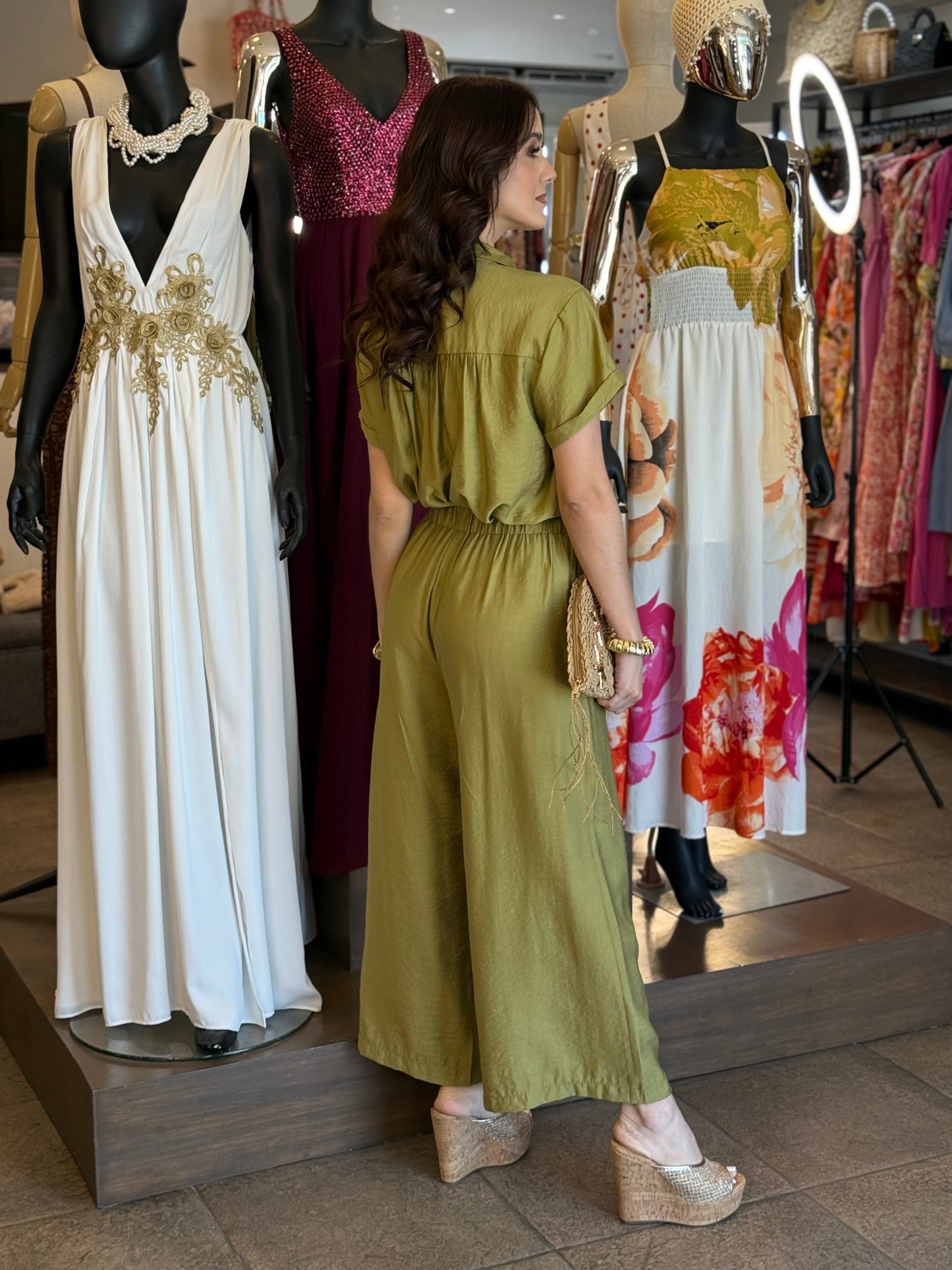Olive Breeze Jumpsuit