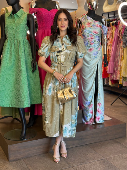 Soft Earth Floral Dress