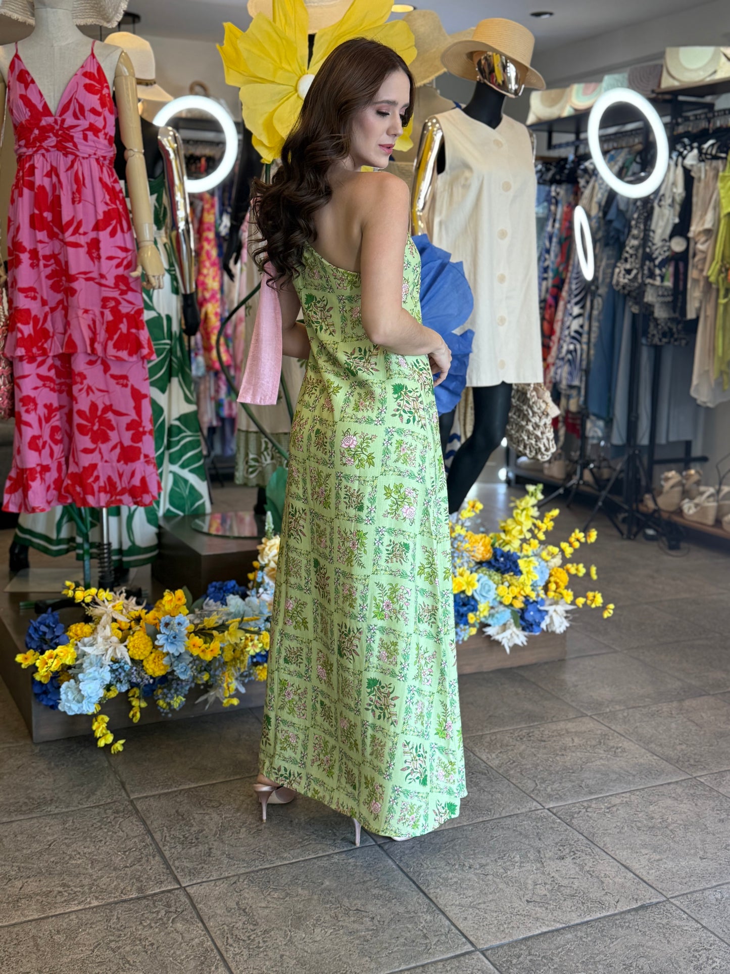 Garden Muse One-Shoulder Dress