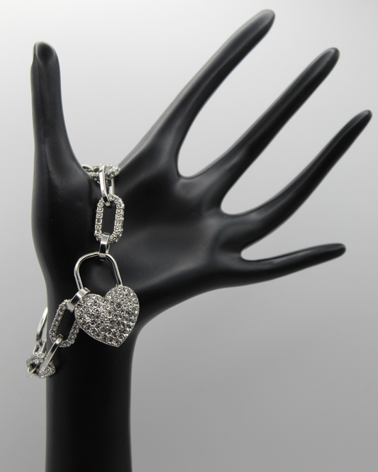 Crystal Heartlock Bracelet