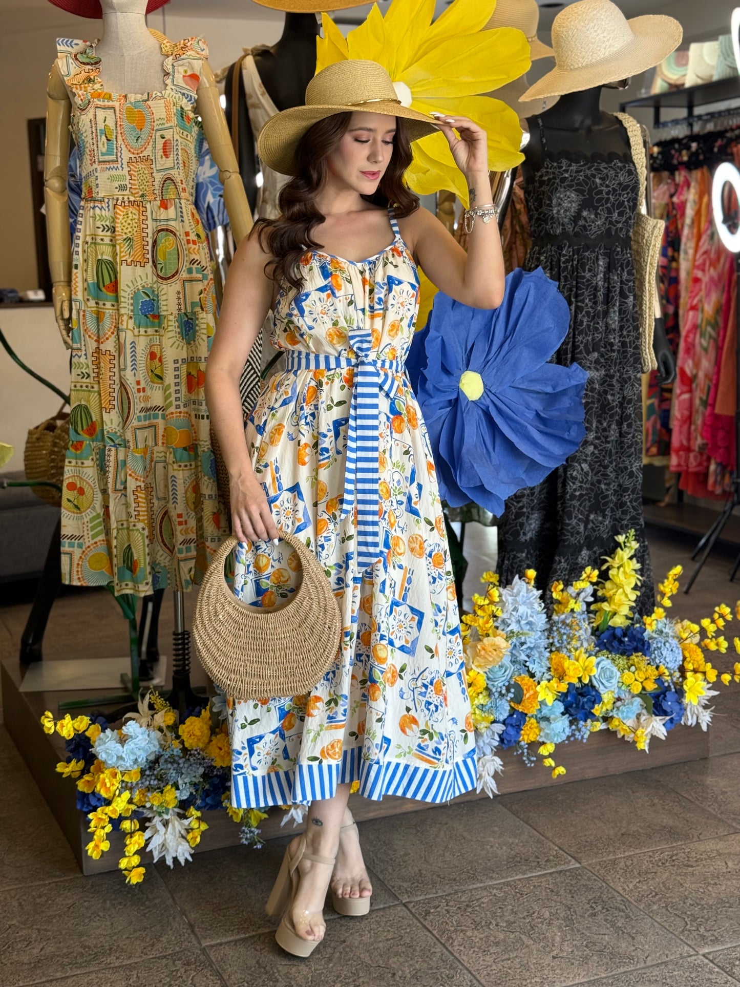 Sorrento Orange Dress
