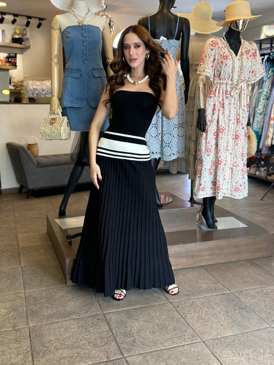 Monochrome Grace Dress