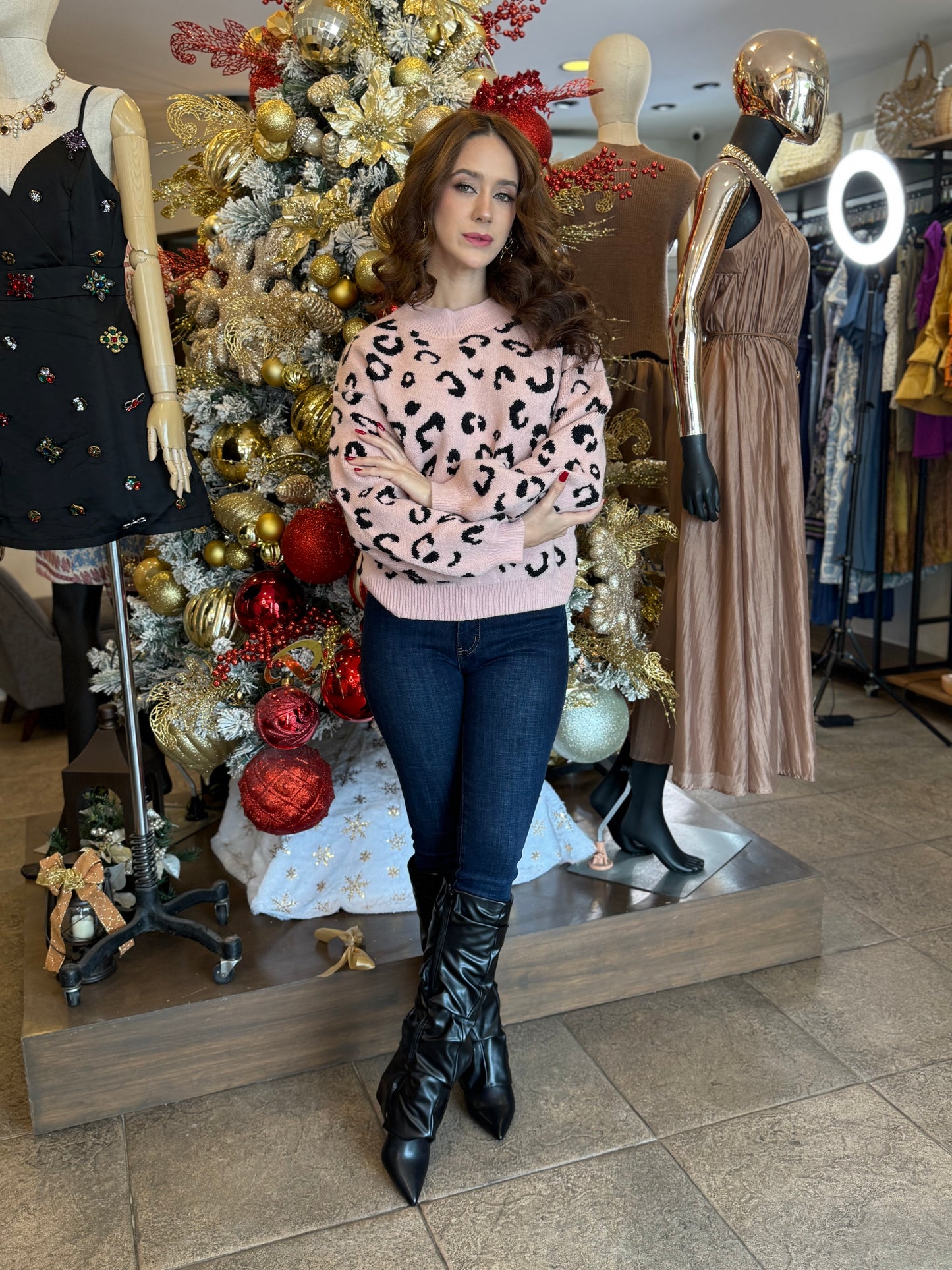 Blush Wild Spots Sweater