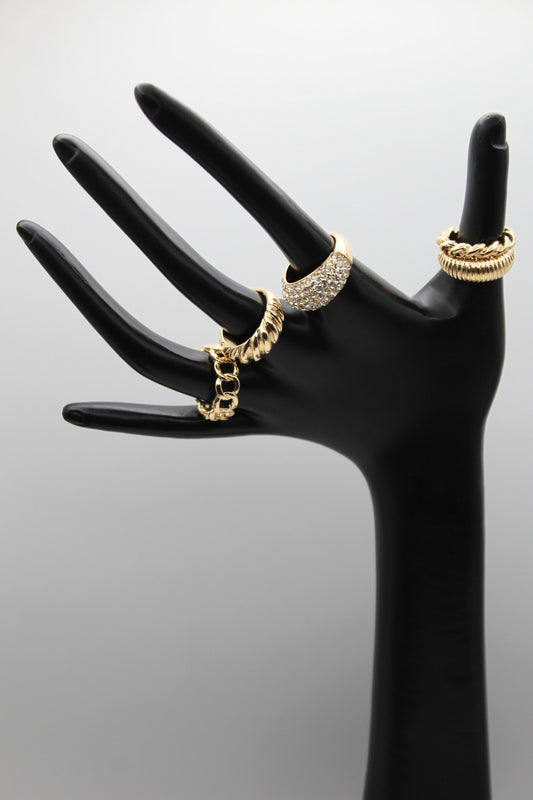 Golden Aura Ring Set