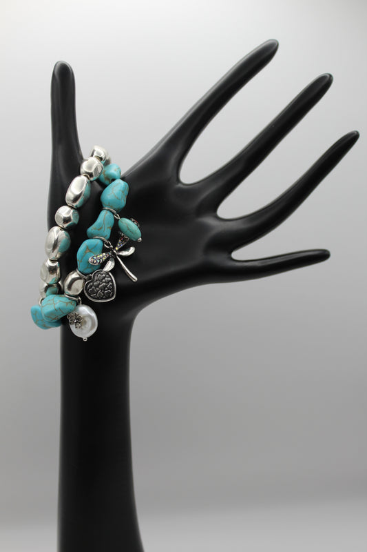 Turquoise Breeze Charm Set