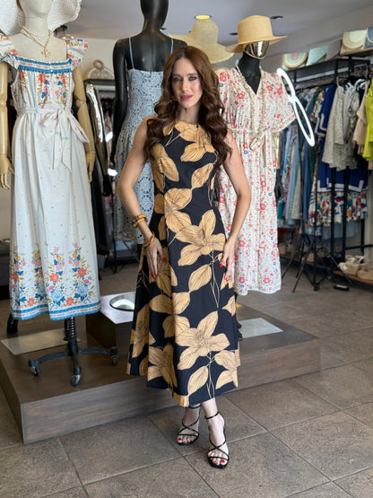 Golden Petal Dress