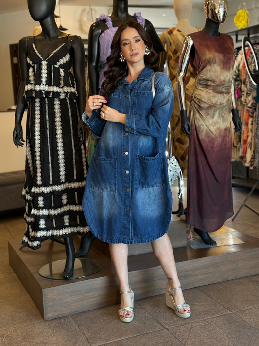 Effortless Denim Shirt Dresde