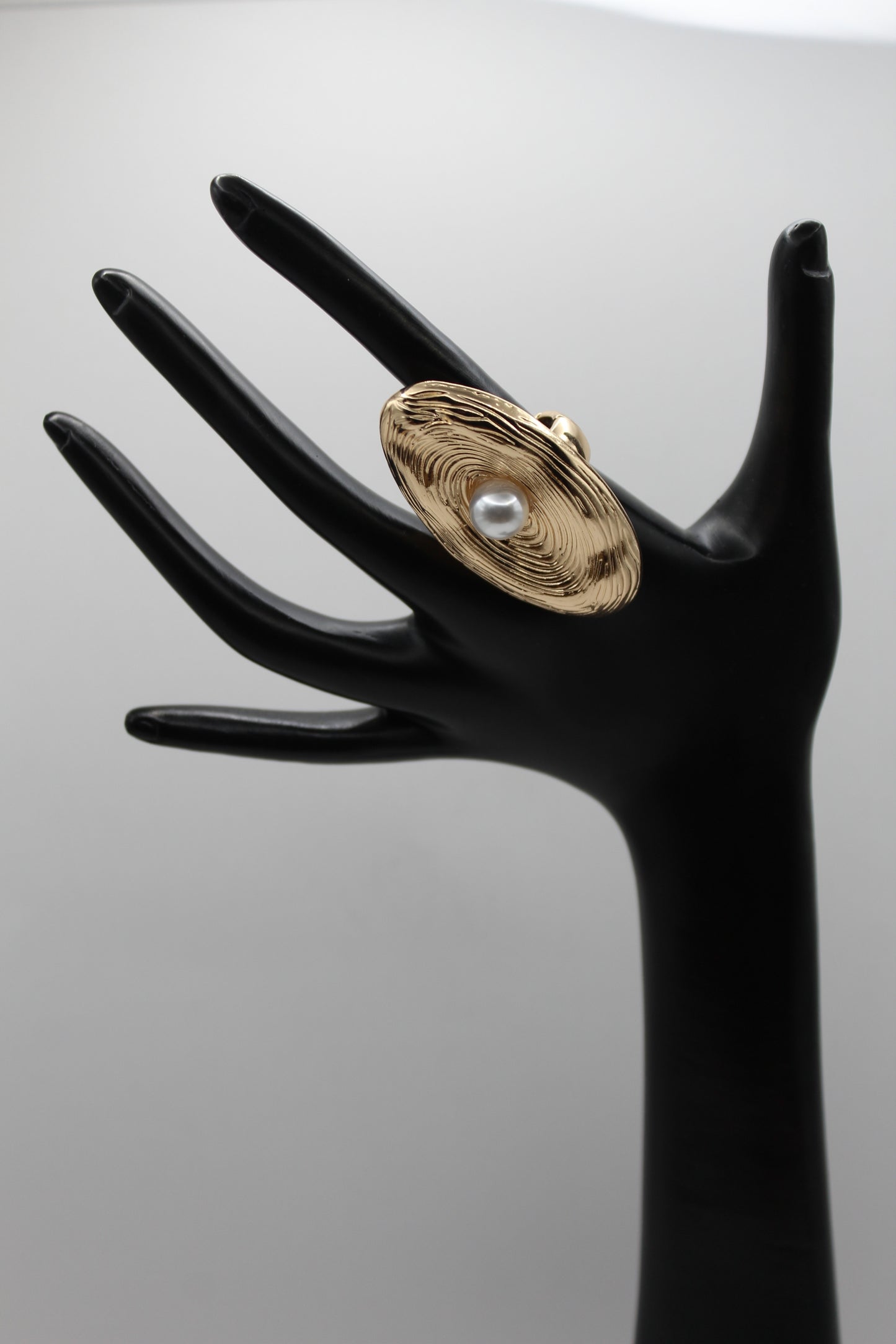 Lunar Pearl Statement Ring