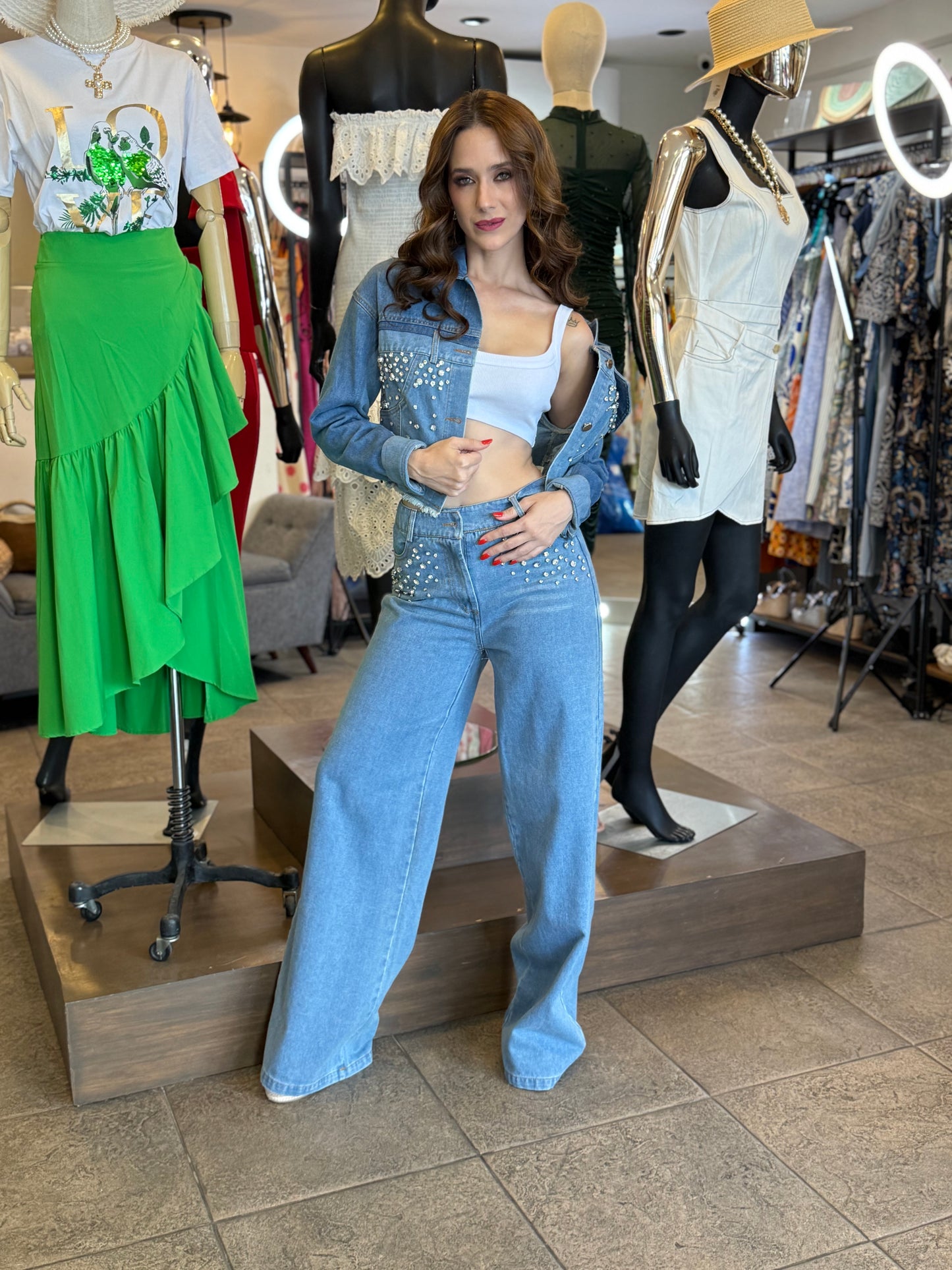 Denim Glam Set
