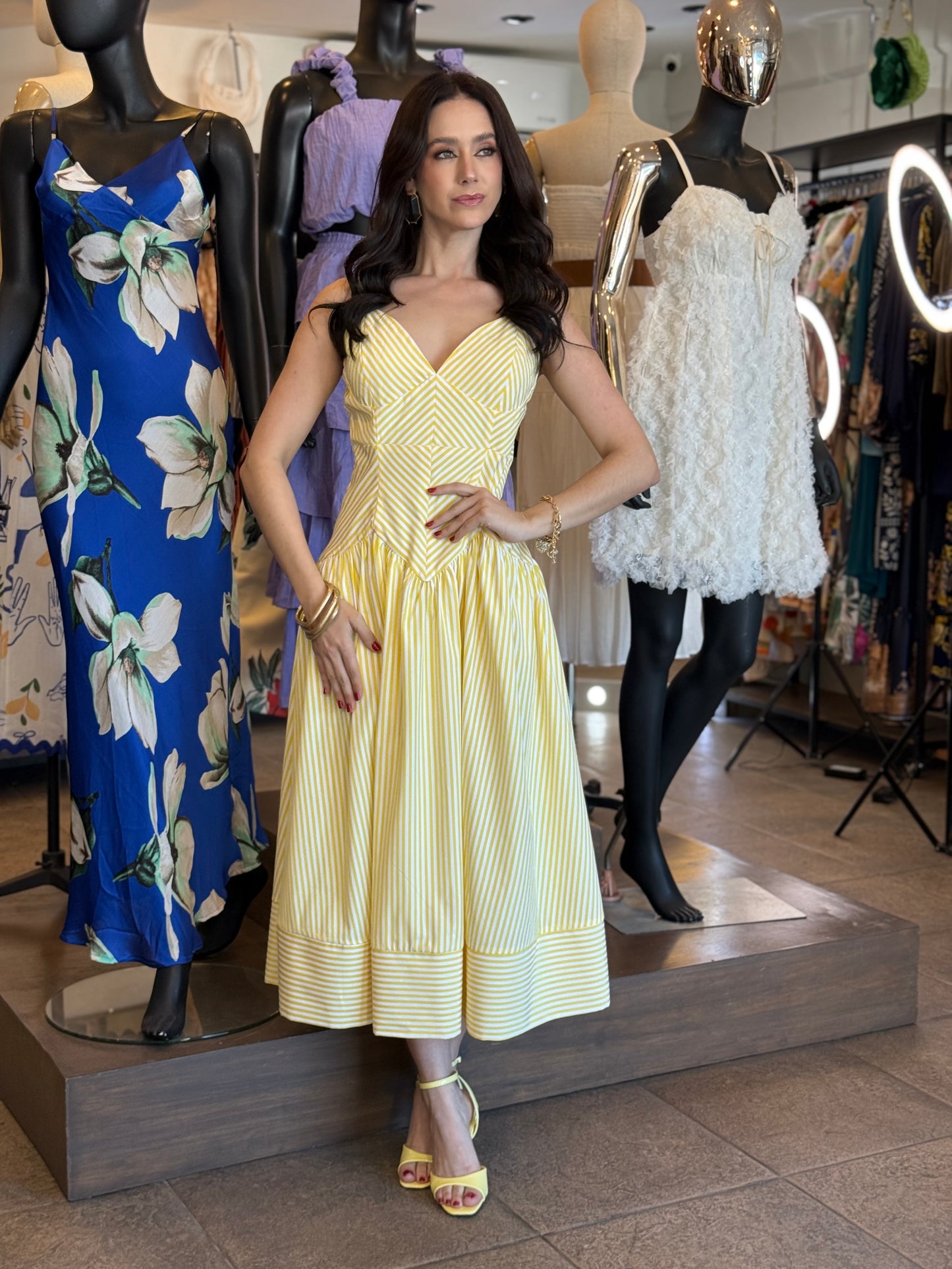 Sunny Stripe Midi Dress