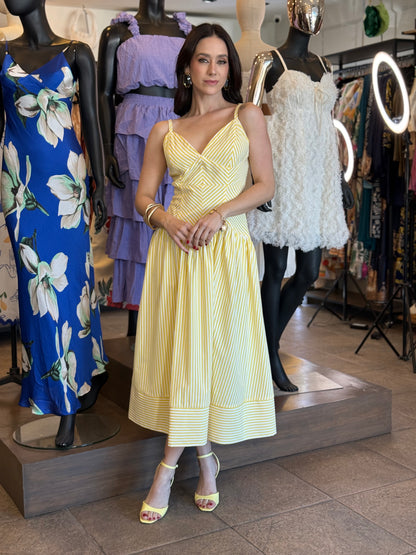 Sunny Stripe Midi Dress