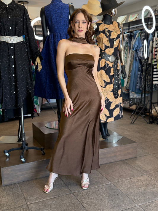 Mocha Satin Elegance
