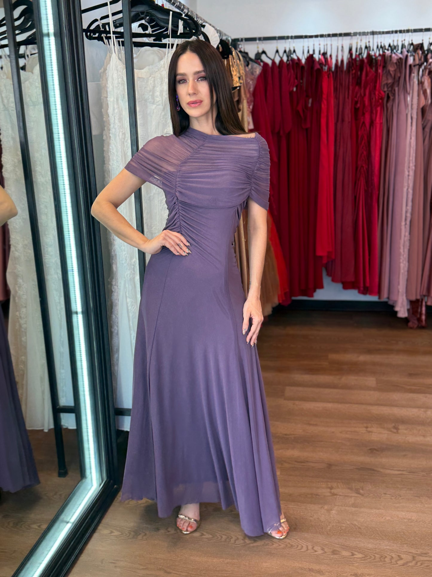 Lavender Drape Dress