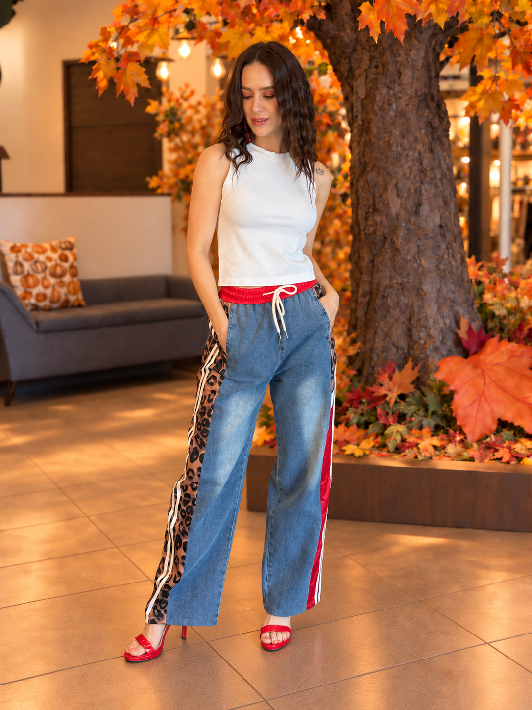 Urban Leopard Denim Pants
