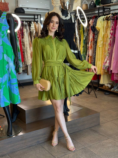 Olive Whisper Dress