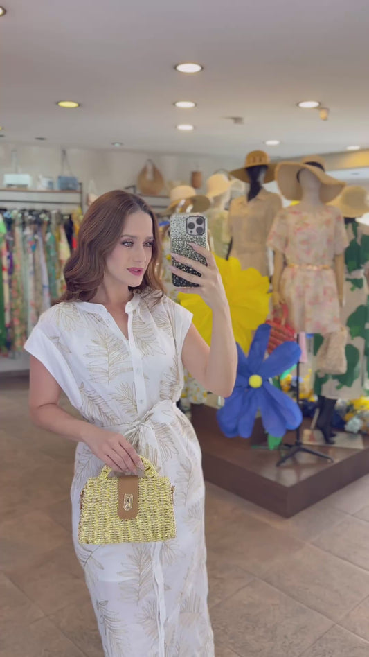 Golden Palm Dress